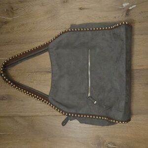 Big Buddha Grayson Handbag Shoulder Tote Oversized Gold Studded